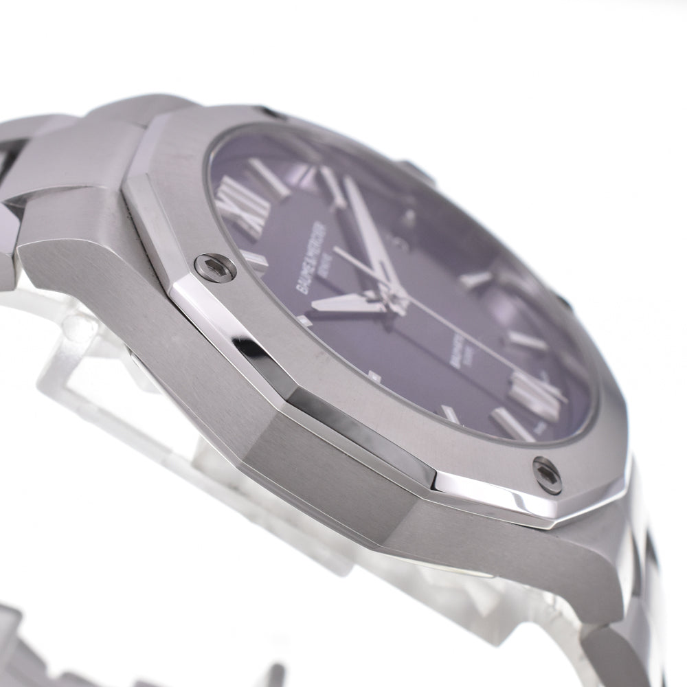 with paper Baume & Mercier Riviera Baumatic MOA10616 Date Blue (semi-transparent) Dial Automatic Men's
 Watch H#144863