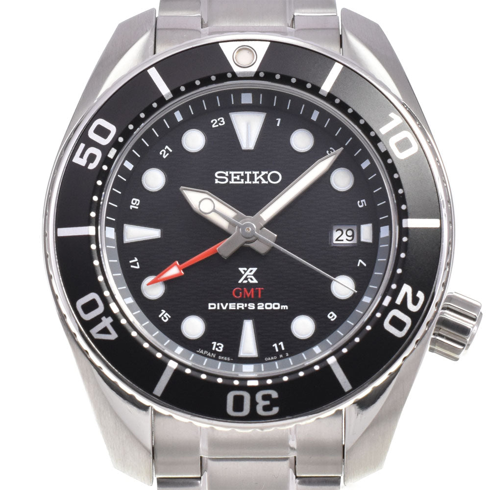 SEIKO Prospex Divers 5K65-0AA0 GMT date black Dial Solar Men's
 Watch J#144875