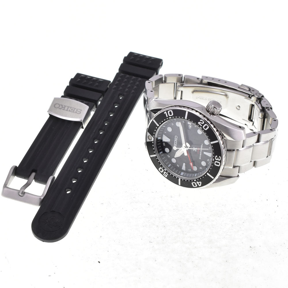 SEIKO Prospex Divers 5K65-0AA0 GMT date black Dial Solar Men's
 Watch J#144875