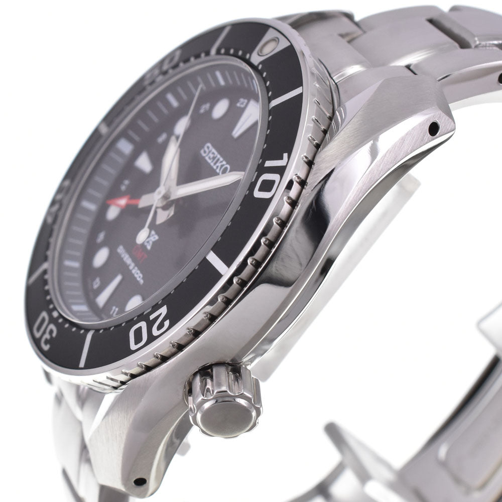 SEIKO Prospex Divers 5K65-0AA0 GMT date black Dial Solar Men's
 Watch J#144875