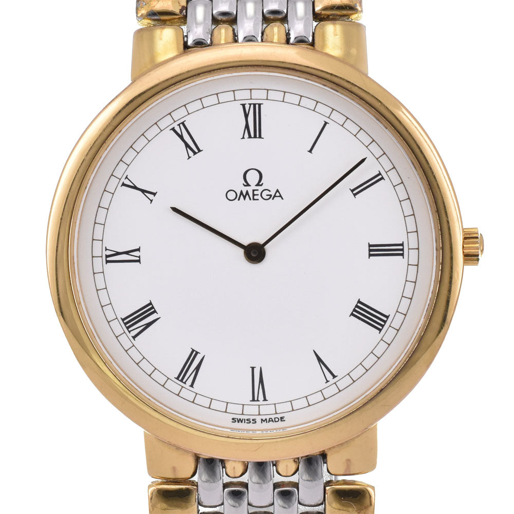 OMEGA De Ville Round Roman numerals white Dial Quartz Men's
 Watch H#144877