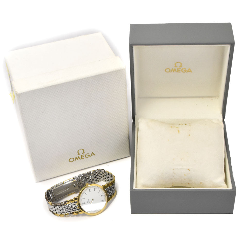 OMEGA De Ville Round Roman numerals white Dial Quartz Men's
 Watch H#144877