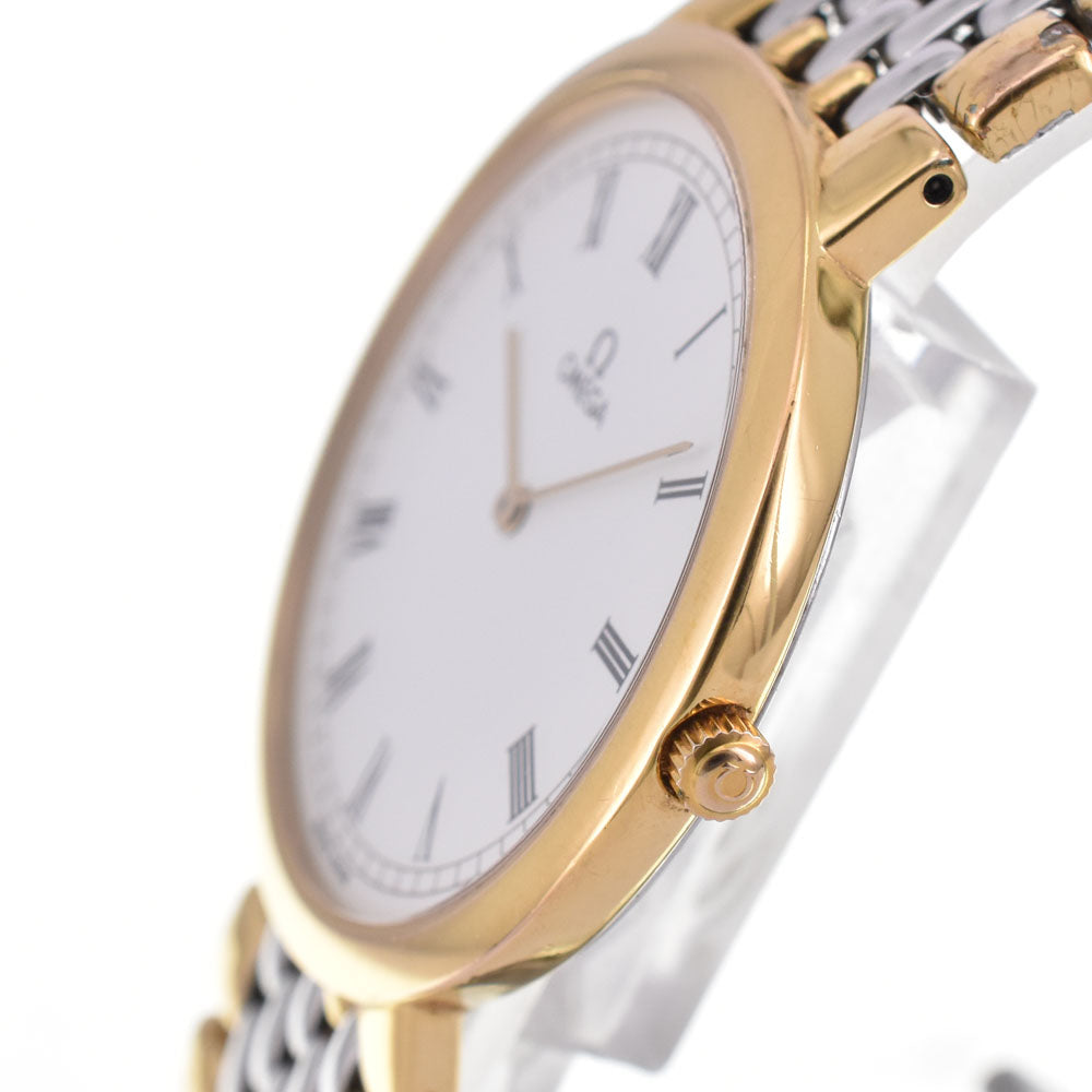 OMEGA De Ville Round Roman numerals white Dial Quartz Men's
 Watch H#144877