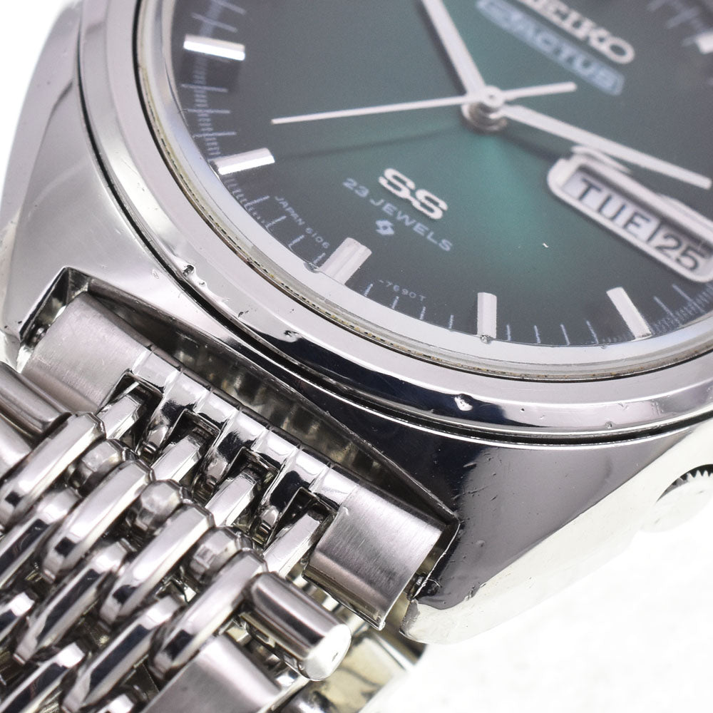 SEIKO 5 Actus 6106-7520 Day date green Dial Automatic Men's
 Watch H#144879