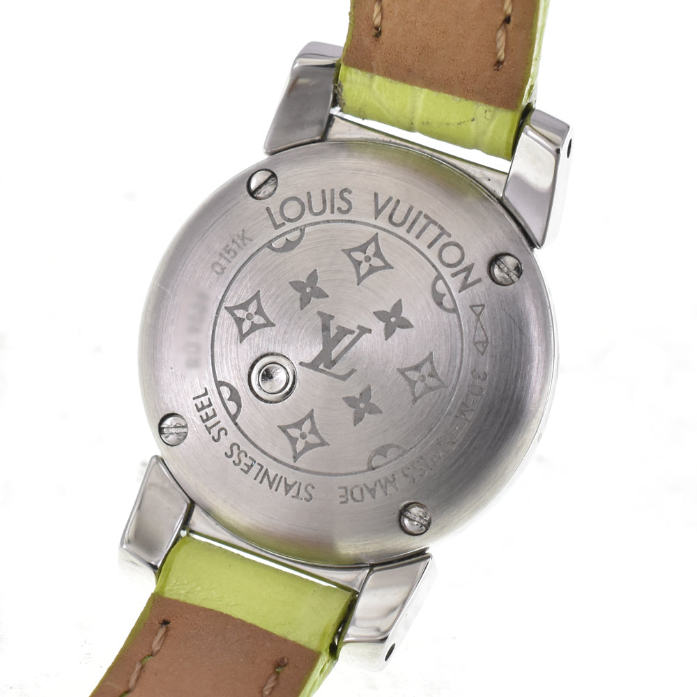 LOUIS VUITTON Tambour bijou Q151K diamond gray Dial Quartz Ladies
 Watch I#144888