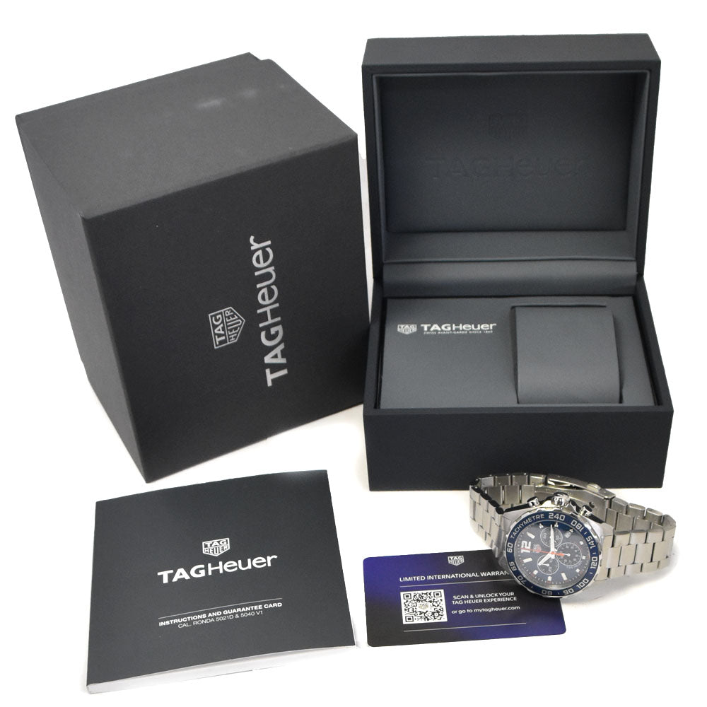 with paper TAG HEUER Formula 1 CAZ1014.BAO842 Chronograph blue Dial Quartz Men's
 Watch H#144889