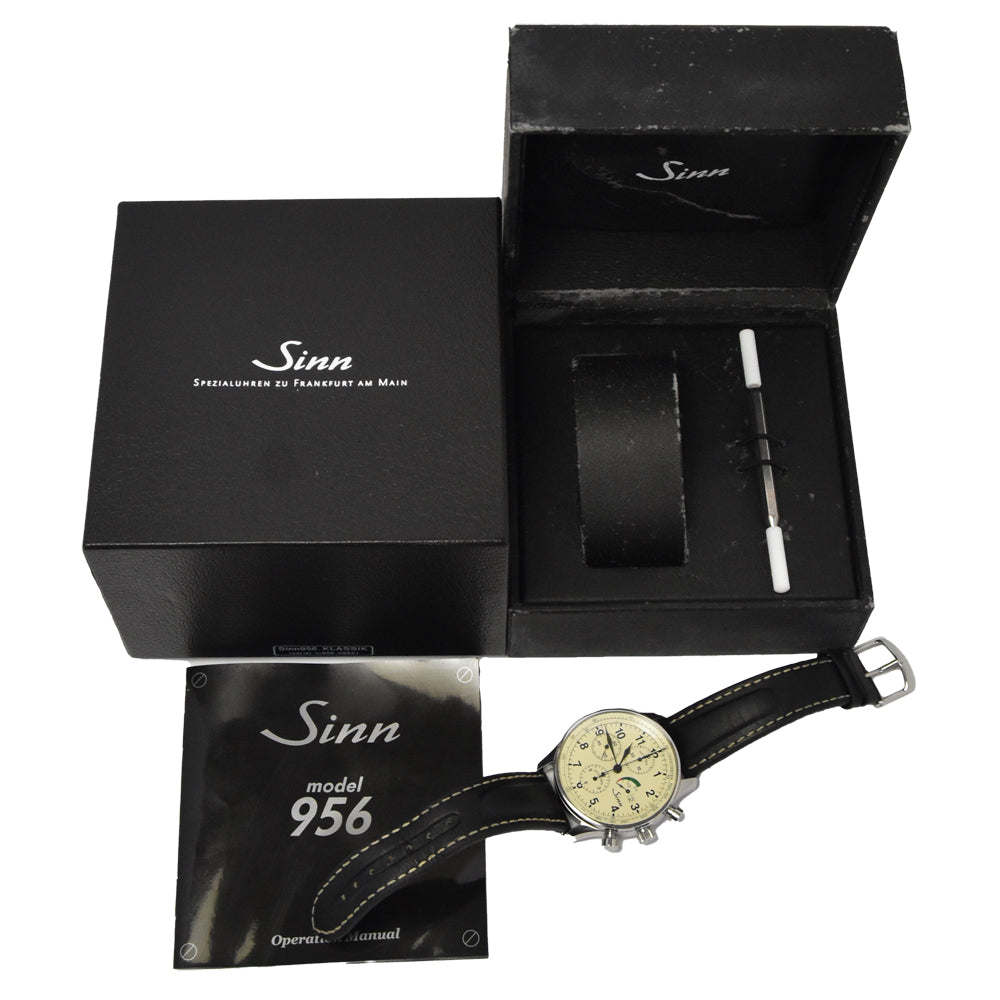 Sinn Model 956 Chronograph power reserve Ivory Dial Automatic Men's
 Watch H#144892