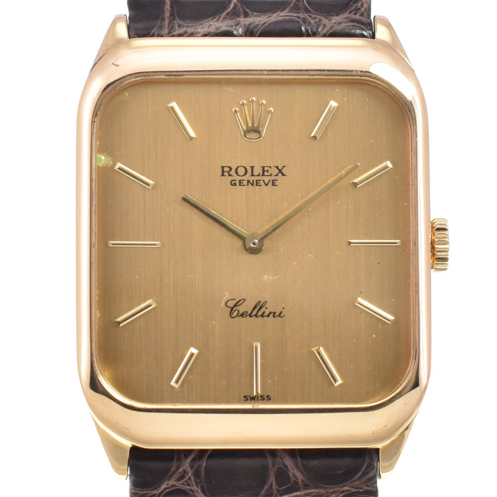 with paper ROLEX Cherini 4135/8 vintage K18YG Cal.1601 gold Dial Hand Winding Men's
 Watch I#144899