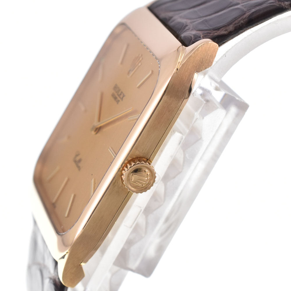 with paper ROLEX Cherini 4135/8 vintage K18YG Cal.1601 gold Dial Hand Winding Men's
 Watch I#144899