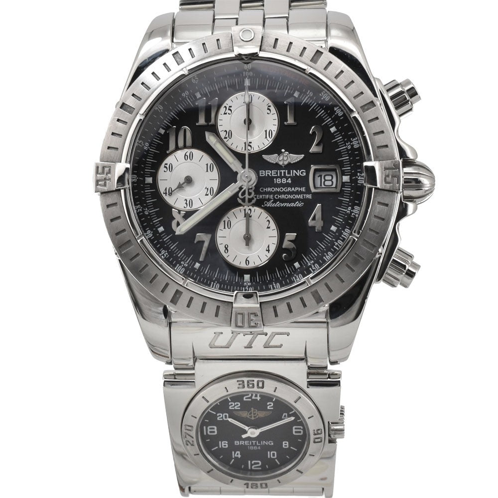 BREITLING Chronomat Evolution A13356 Chronograph UTC black Dial Automatic Men's
 Watch H#144900