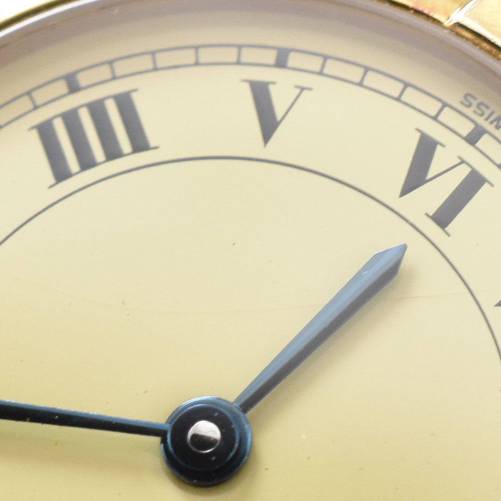 with paper CARTIER Must Vendome Vermeille 590004 SV925 (Gold Plated) / Leather Ivory Dial Quartz Ladies
 Watch H#144910