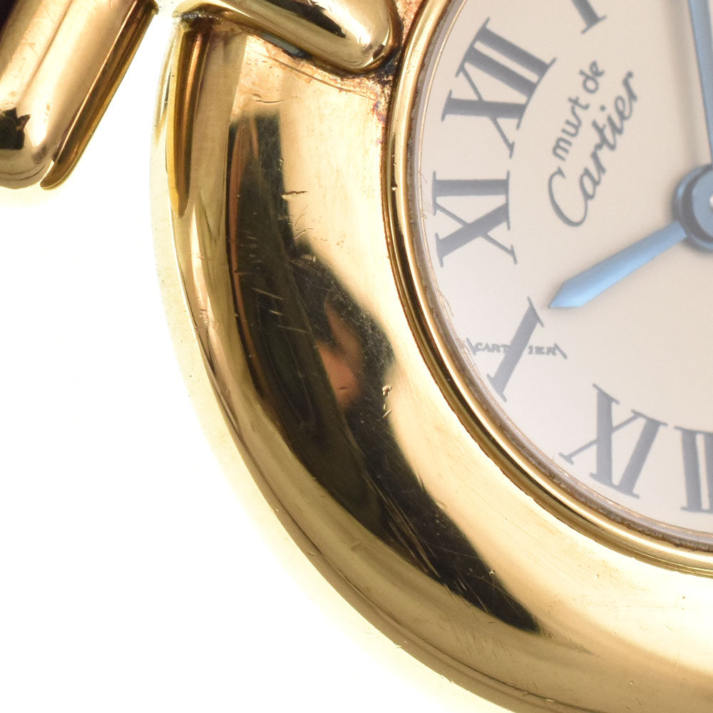 with paper CARTIER Must Collize Vermeil 590002 SV925 (Gold Plated) / Leather Ivory Dial Quartz Ladies
 Watch H#144918