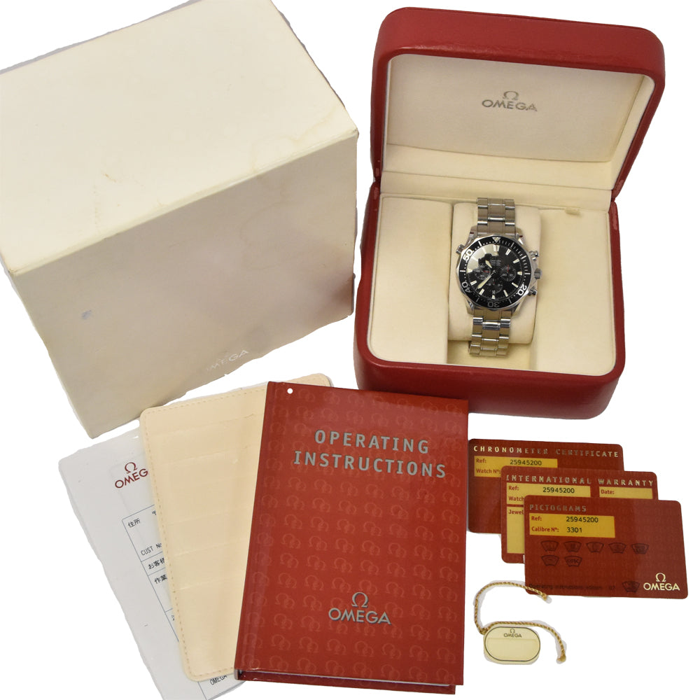 with paper OMEGA Seamaster 2594.52 300m black Dial Automatic Men's
 Watch H#144920