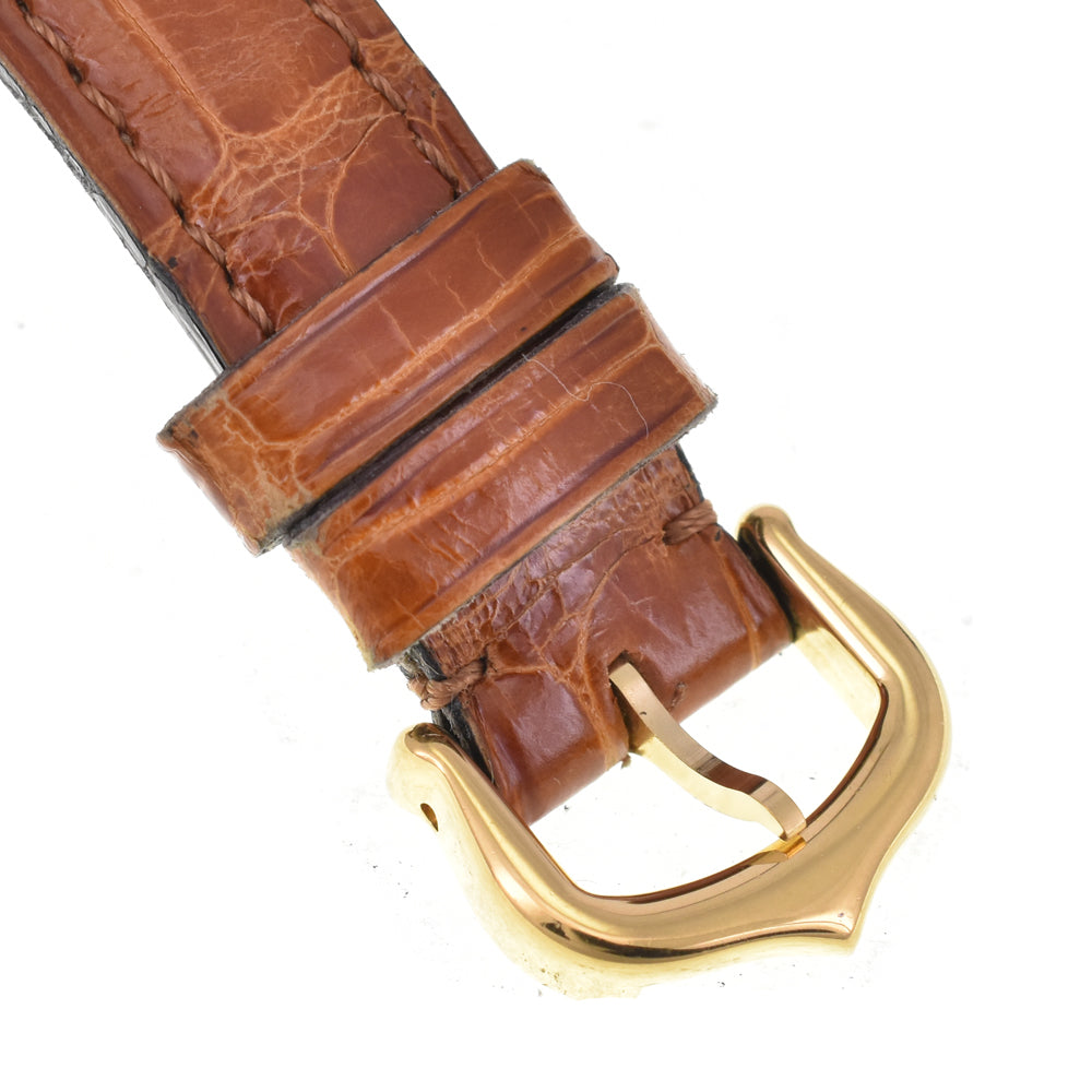 CARTIER Must Collize Vermeil 590002 SV925 (Gold Plated) / Leather Ivory Dial Quartz Ladies
 Watch G#144921