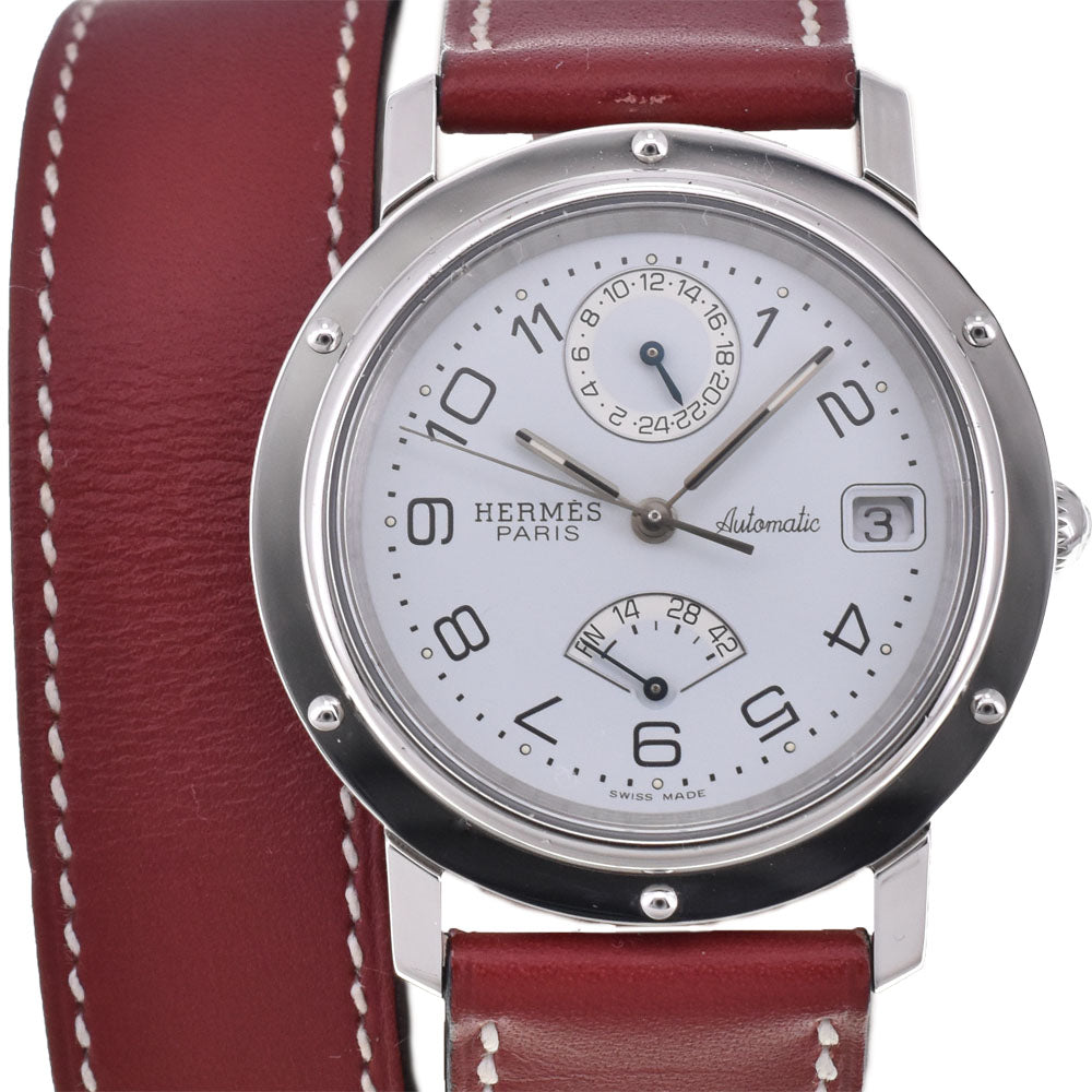 HERMES Clipper CL5.710 GMT G stamp Double Tour white Dial Automatic Men's
 Watch H#144923