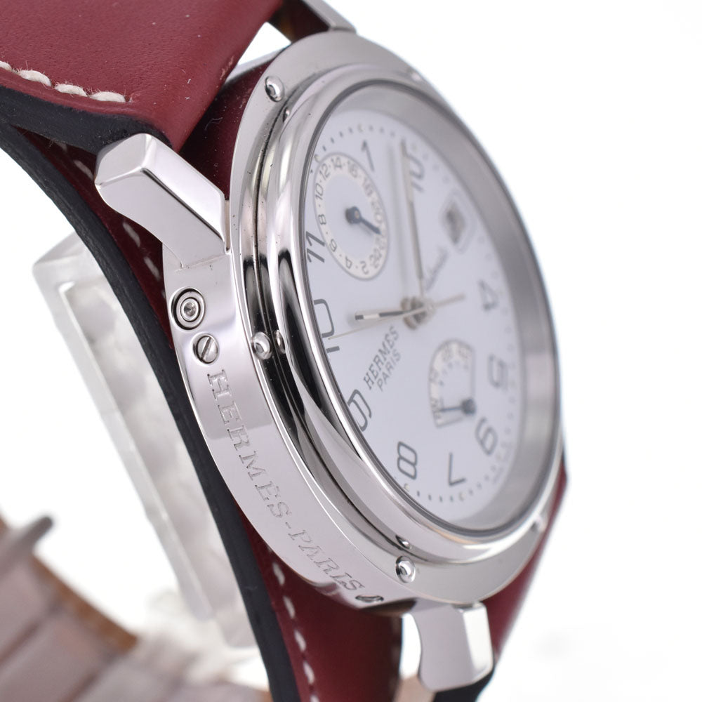 HERMES Clipper CL5.710 GMT G stamp Double Tour white Dial Automatic Men's
 Watch H#144923
