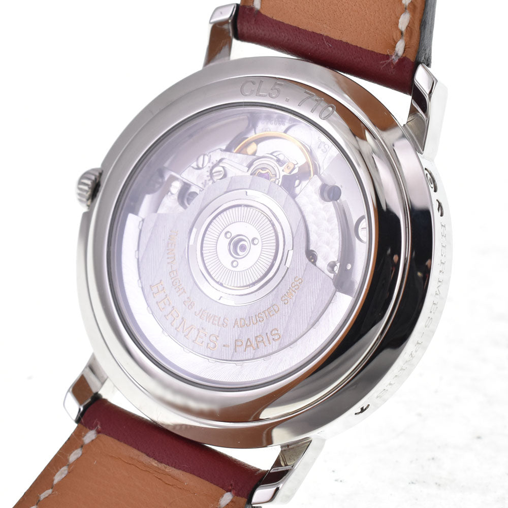 HERMES Clipper CL5.710 GMT G stamp Double Tour white Dial Automatic Men's
 Watch H#144923