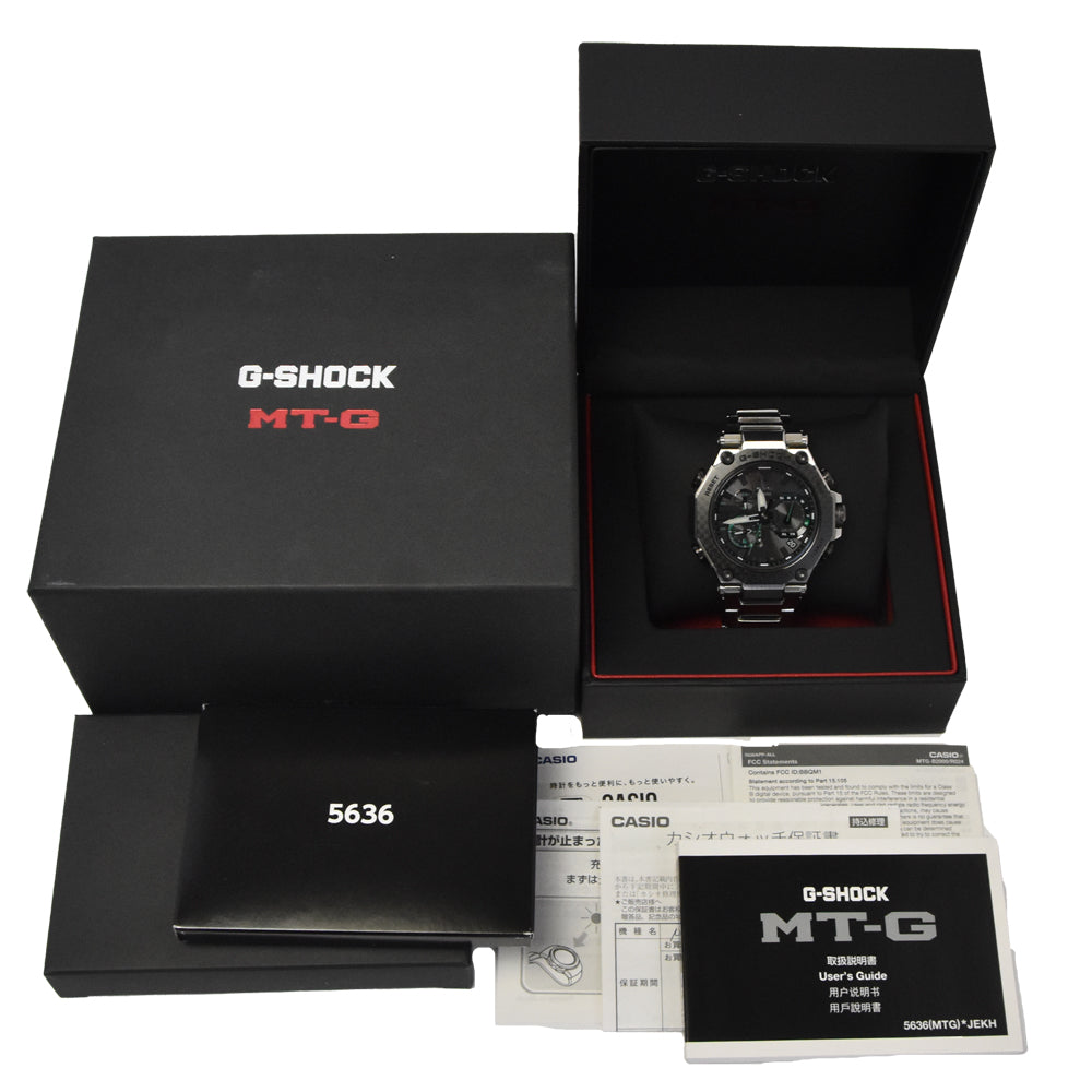 with paper CASIO G-SHOCK MTG-B2000 series MTG-B2000XD-1AJF Carbon Bezel black Dial Radio Sync Solar Men's
 Watch I#144924