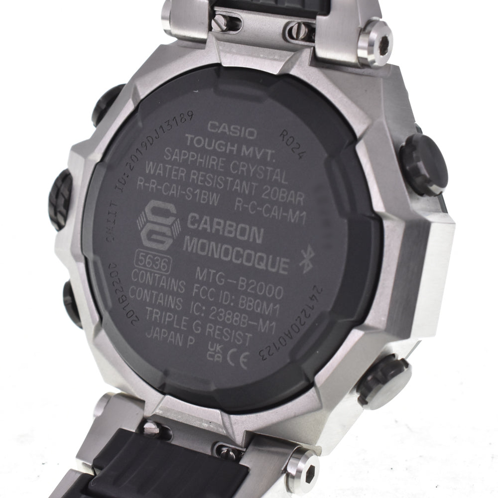 with paper CASIO G-SHOCK MTG-B2000 series MTG-B2000XD-1AJF Carbon Bezel black Dial Radio Sync Solar Men's
 Watch I#144924