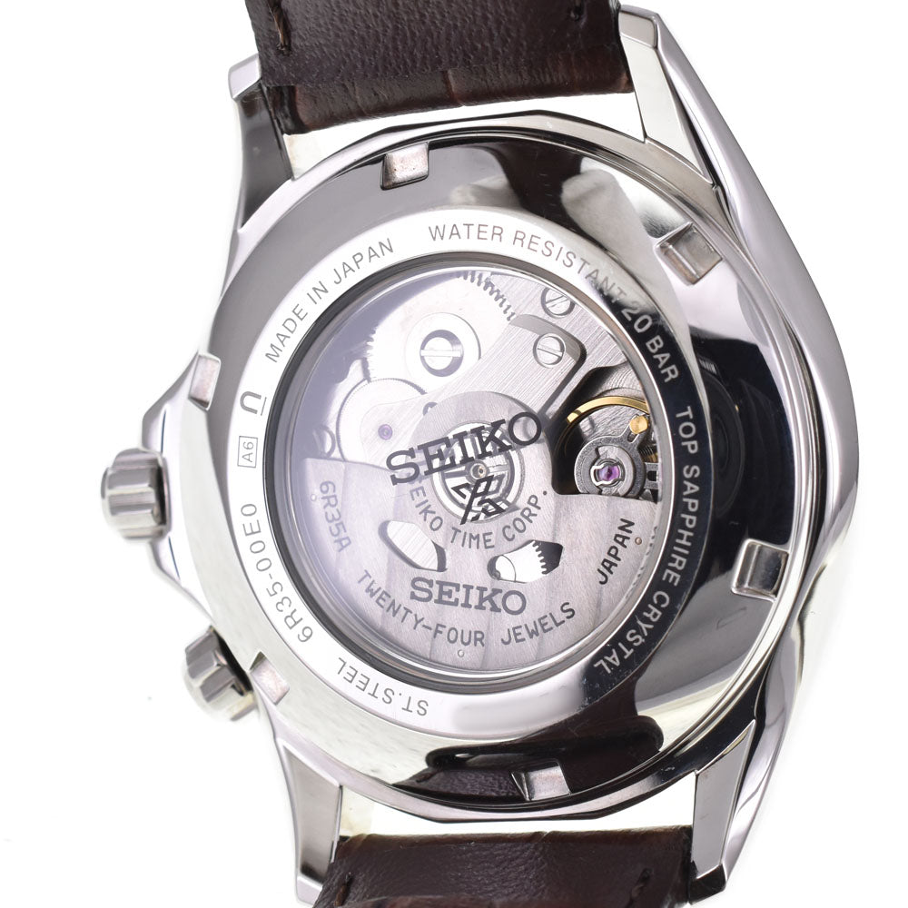 with paper SEIKO Prospex Alpinist SBDC091/6R35-00E0 see-through back date green Dial Automatic Men's
 Watch H#144927