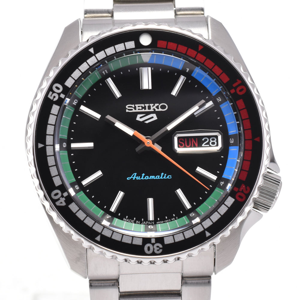 with paper SEIKO 5 Sports SKX Sports Style SBSA221/4R36-15D0 black Dial Automatic Men's
 Watch H#144929