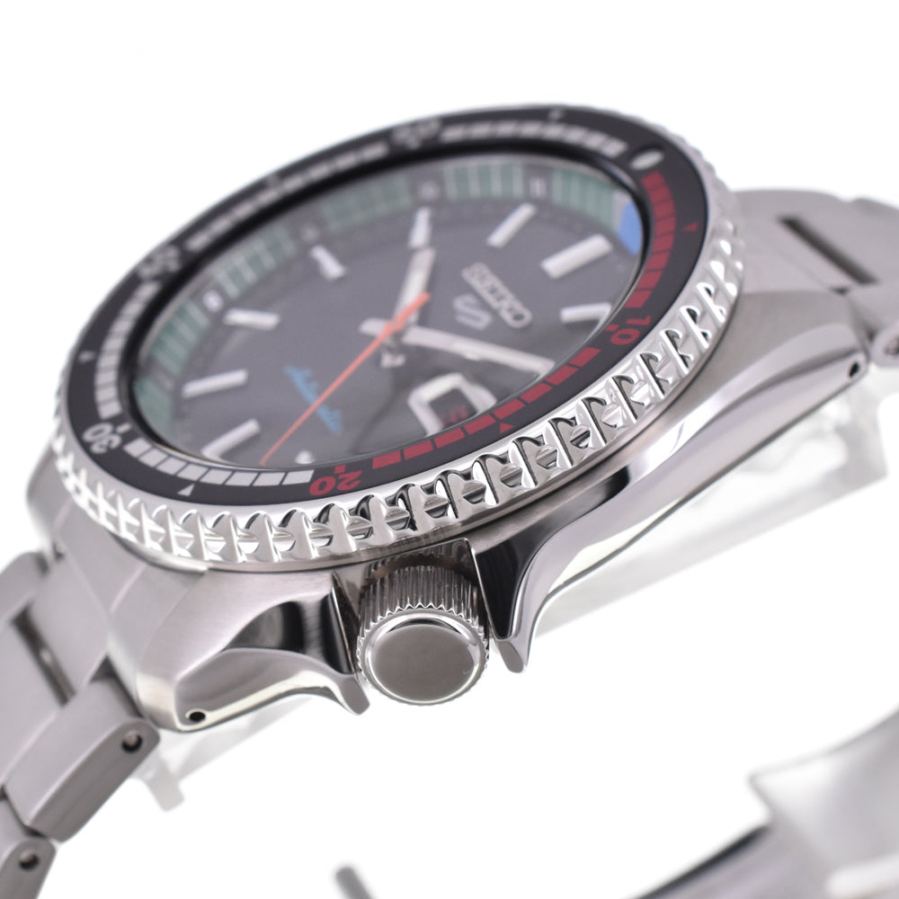 with paper SEIKO 5 Sports SKX Sports Style SBSA221/4R36-15D0 black Dial Automatic Men's
 Watch H#144929