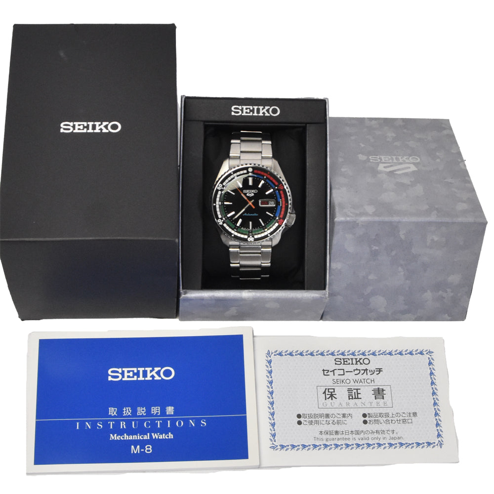 with paper SEIKO 5 Sports SKX Sports Style SBSA221/4R36-15D0 black Dial Automatic Men's
 Watch H#144929