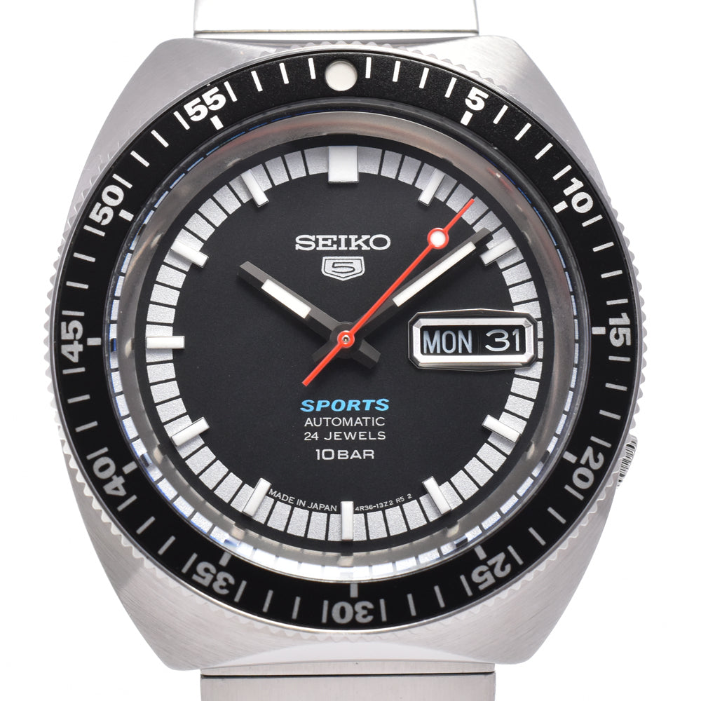 with paper SEIKO Seiko 5 Sport 4R36-13S0 Limited model black Dial Automatic Men's
 Watch G#144930