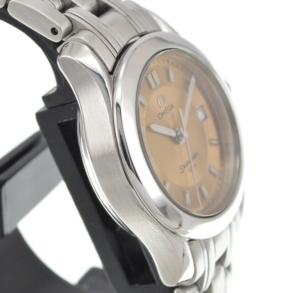 OMEGA Seamaster 120M 2581.62 Date Orange Dial Quartz Ladies
 Watch J#144936