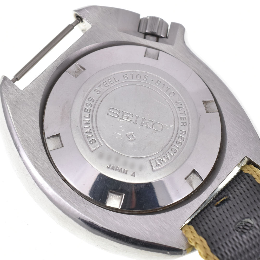 SEIKO Second diver Naomi Uemura model 6105-8110 Cal.6105B black Dial Automatic Men's
 Watch I#144943