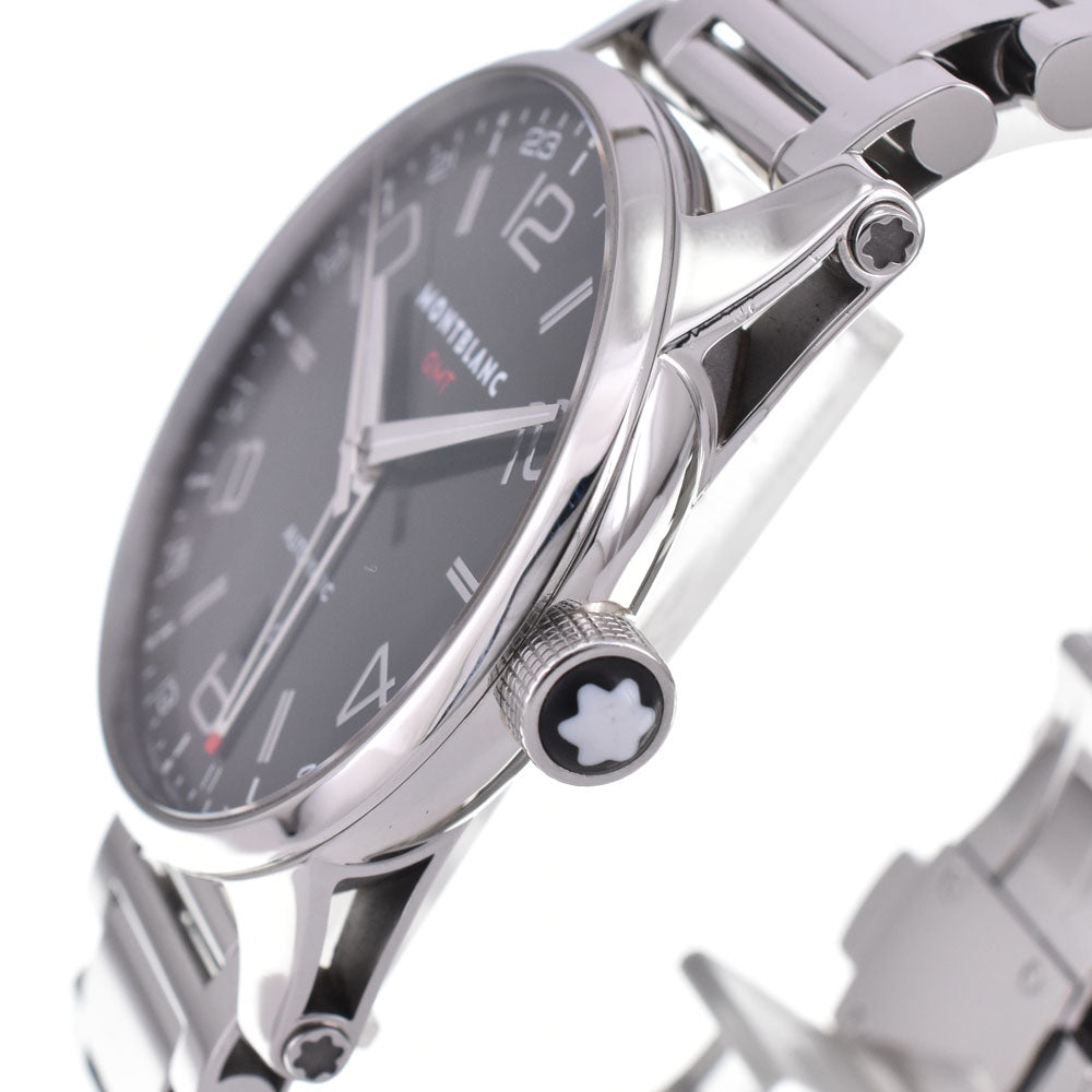 with paper MONTBLANC Timewalker GMT 7081 see-through back black Dial Automatic Men's
 Watch H#144946