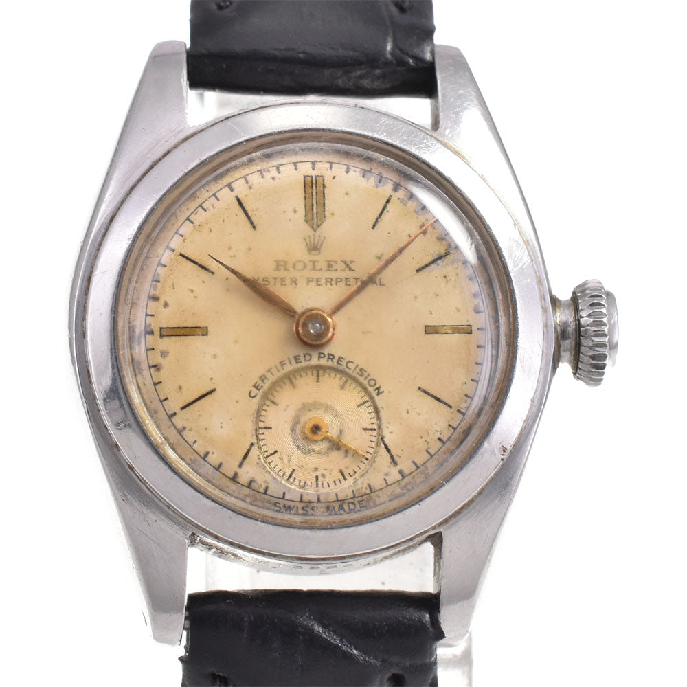 ROLEX Bubble Back Oyster Perpetual 4486 vintage Silver Dial Automatic Ladies
 Watch M#144948