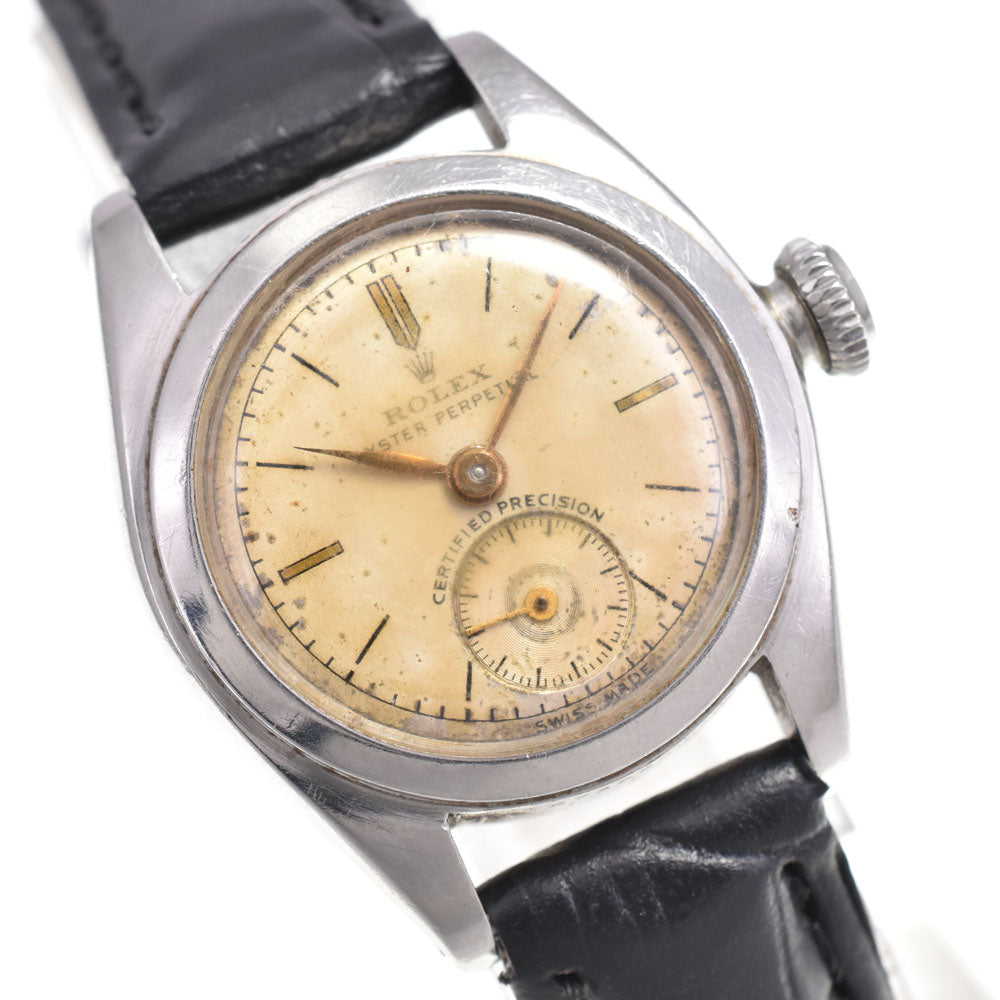 ROLEX Bubble Back Oyster Perpetual 4486 vintage Silver Dial Automatic Ladies
 Watch M#144948