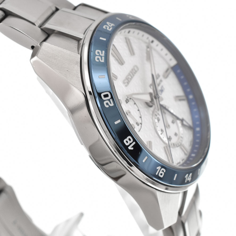 with paper SEIKO Presage 140th anniversary model SARF007/6R64-00D0 GMT power reserve date Silver Dial Automatic Men's
 Watch H#144950