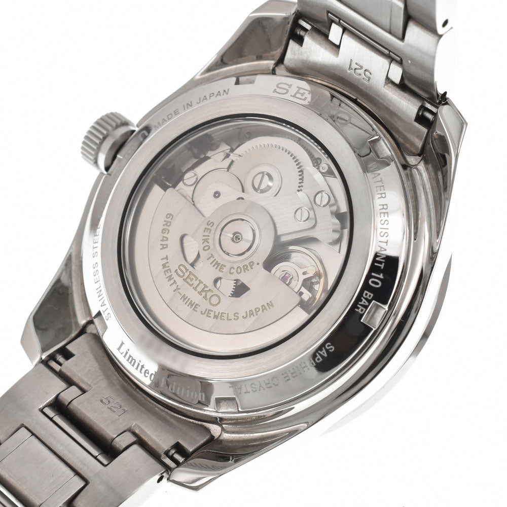 with paper SEIKO Presage 140th anniversary model SARF007/6R64-00D0 GMT power reserve date Silver Dial Automatic Men's
 Watch H#144950