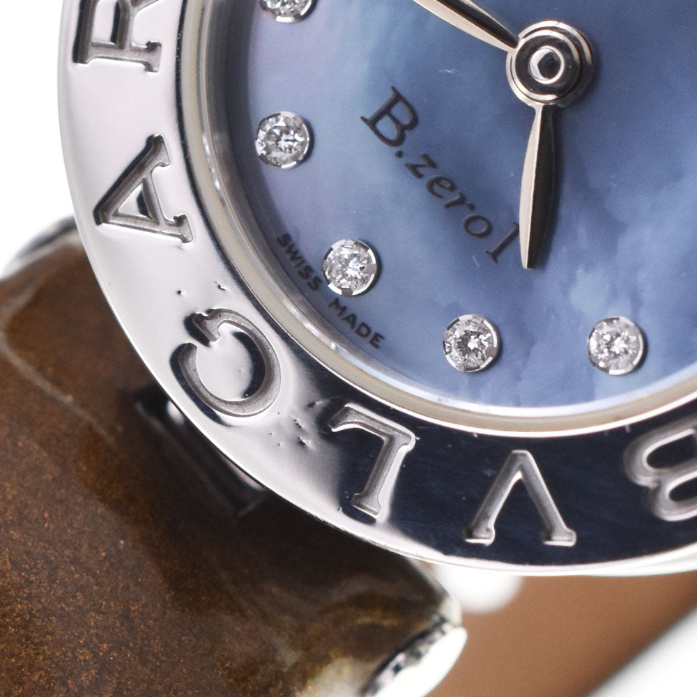 BVLGARI B.zero1 BZ22S 12P diamond Blue shell Dial Quartz Ladies
 Watch I#144954