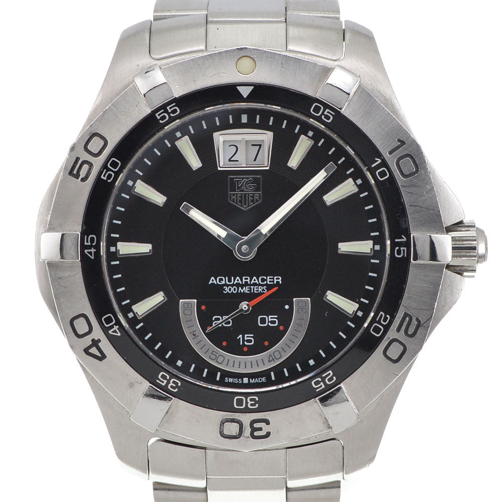 TAG HEUER Aqua racer WAF1010 Grand Date black Dial Quartz Men's
 Watch J#144955