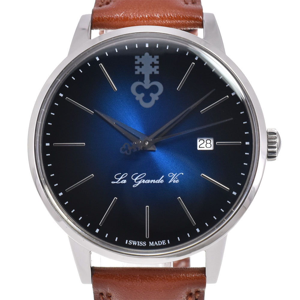 with paper CORUM La Grande Vie 082.755.20/0F03 LG23 Date blue Dial Automatic Men's
 Watch H#144967