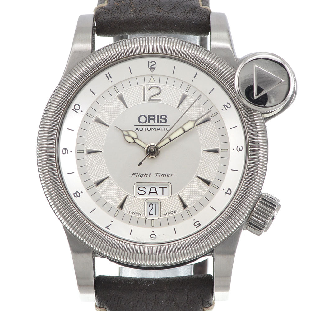 ORIS Flight timer 01 635 7568 see-through back white Dial Automatic Men's
 Watch J#144968