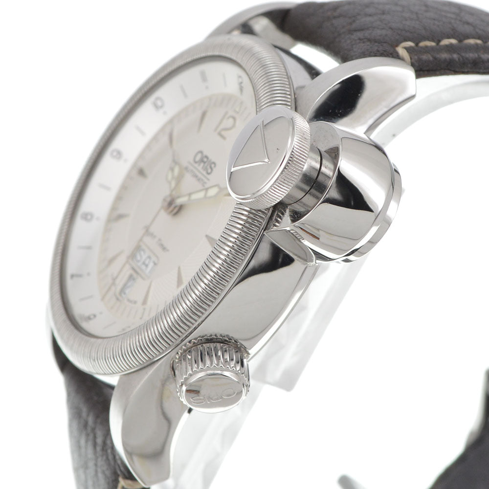 ORIS Flight timer 01 635 7568 see-through back white Dial Automatic Men's
 Watch J#144968