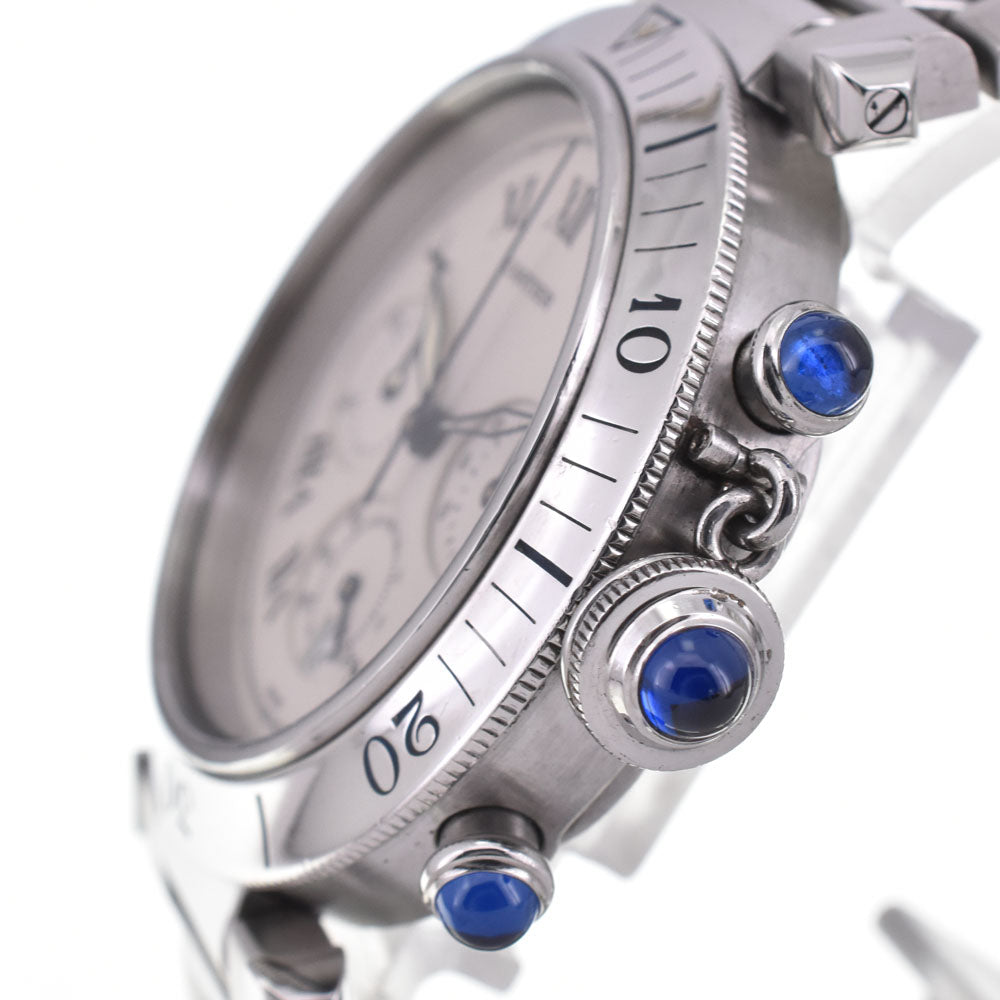 CARTIER Pasha Chronograph W31018H3/1050 Date Silver Dial Quartz Men's
 Watch K#144982