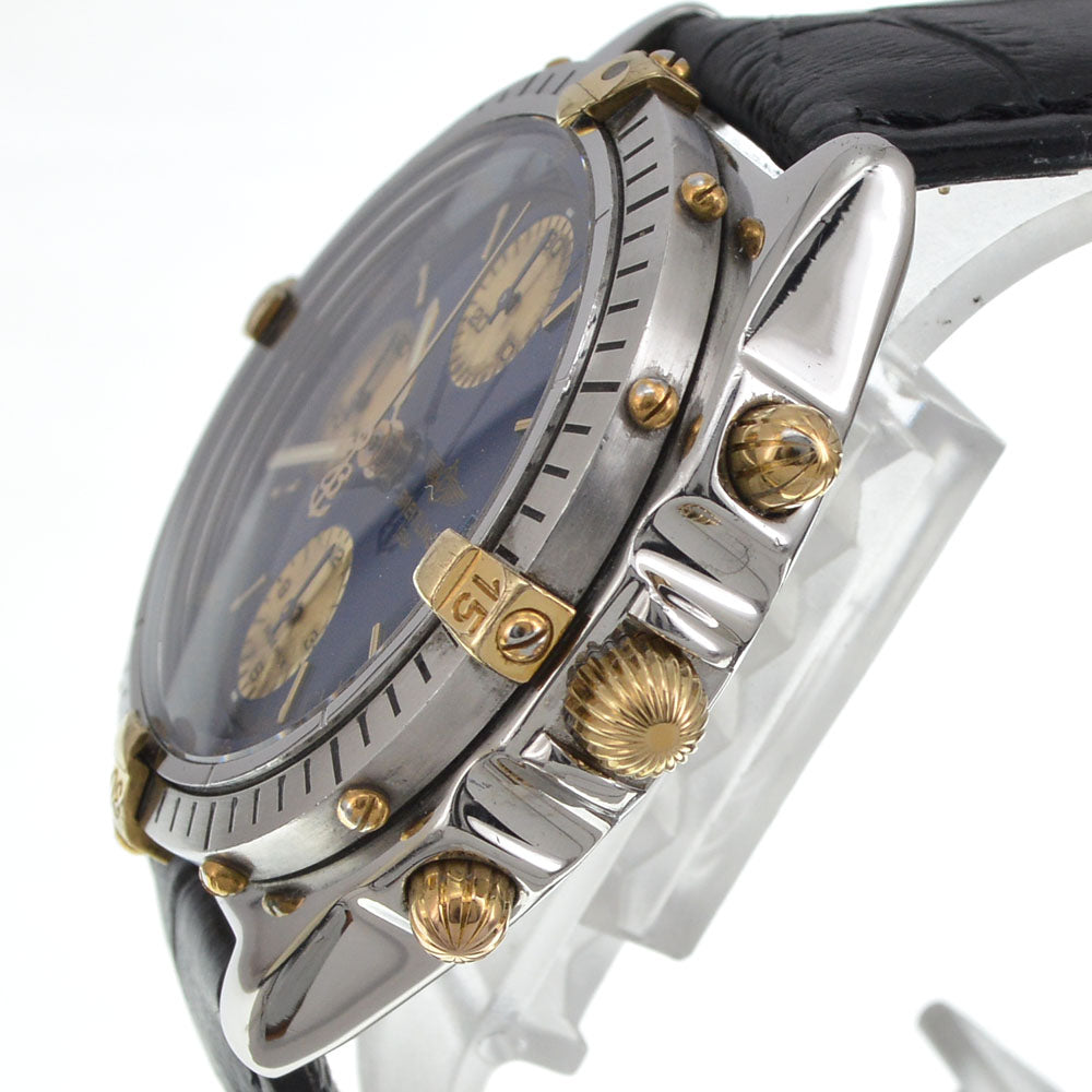 BREITLING Chronomat Bikoro B13047 Date Stainless Steel / YG Blue / gold Dial Automatic Men's
 Watch I#144992