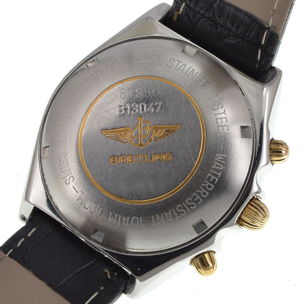 BREITLING Chronomat Bikoro B13047 Date Stainless Steel / YG Blue / gold Dial Automatic Men's
 Watch I#144992