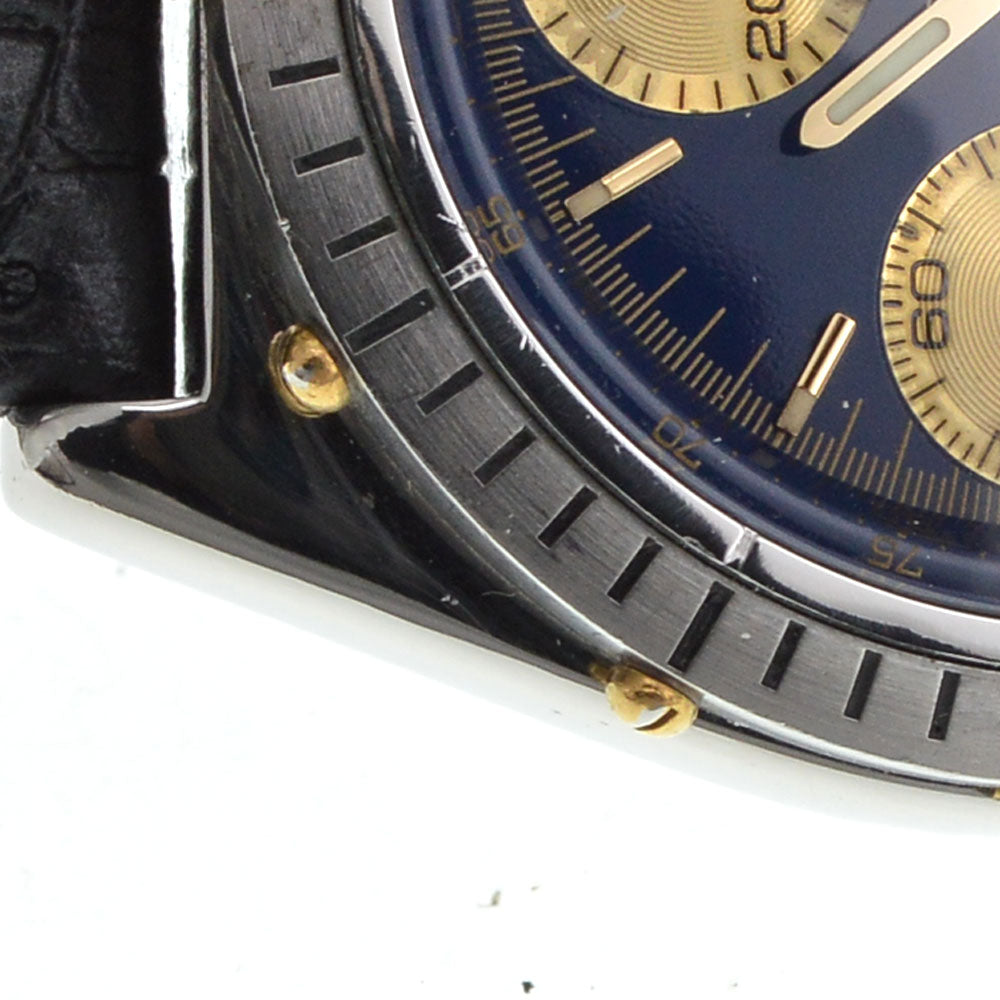 BREITLING Chronomat Bikoro B13047 Date Stainless Steel / YG Blue / gold Dial Automatic Men's
 Watch I#144992