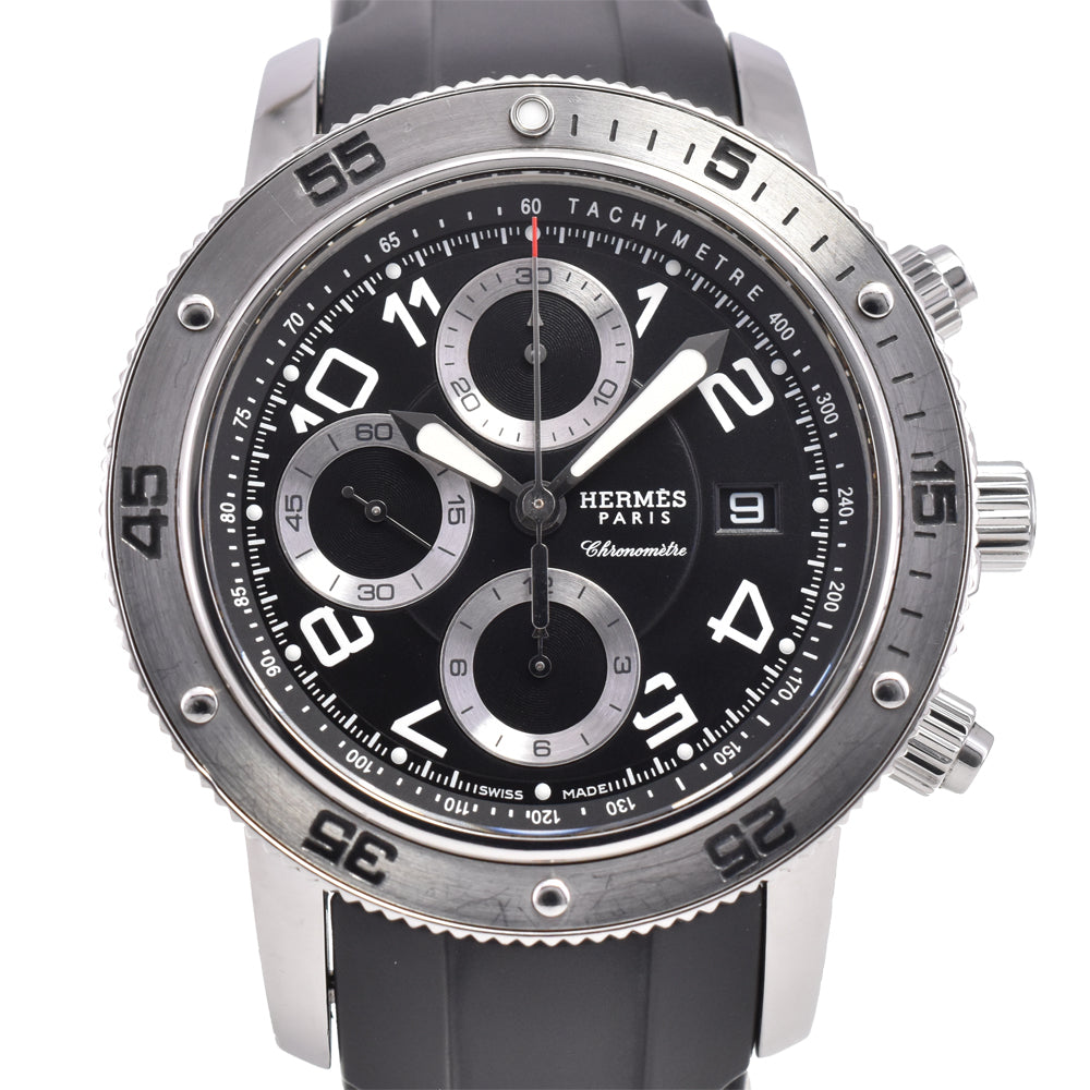 HERMES Clipper diver CP2.910 Chronograph Date black Dial Automatic Men's
 Watch J#144996