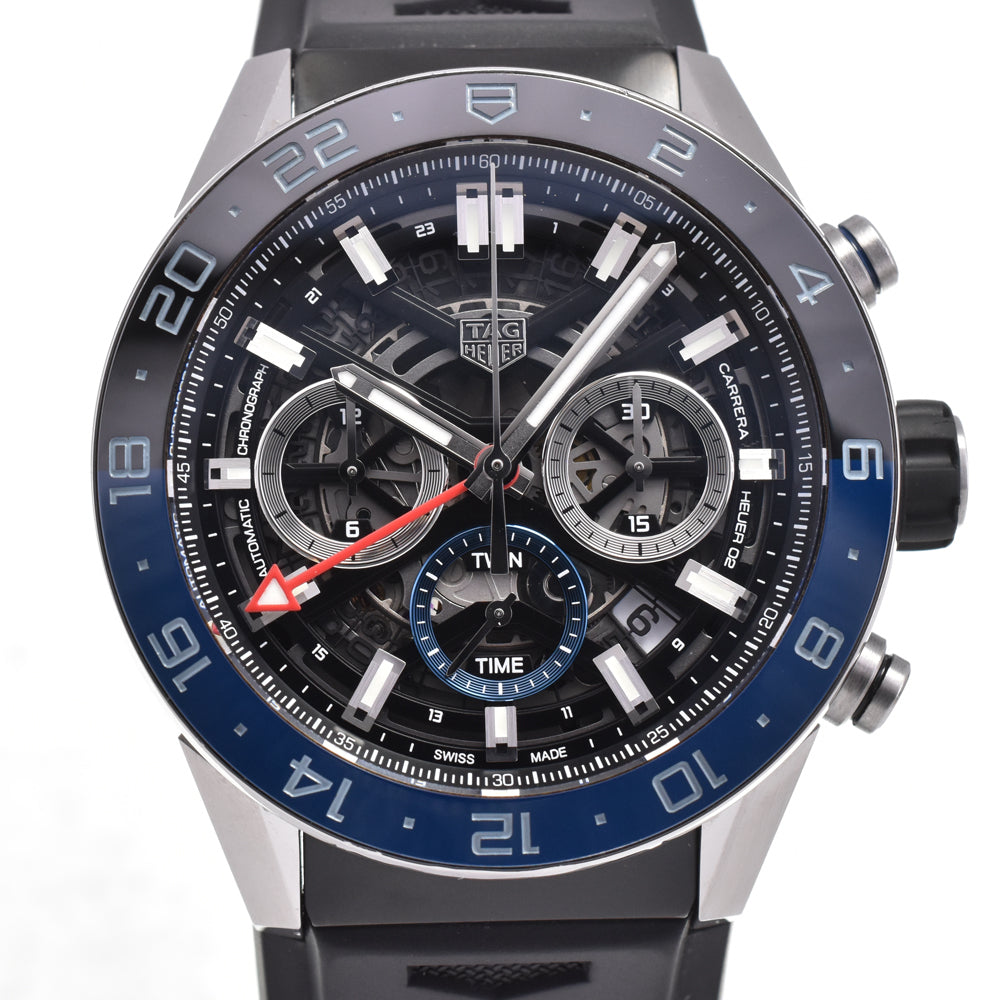 with paper TAG HEUER Carrera CBG2A1Z.FT6157 Caliber Heuer 02 GMT black Dial Automatic Men's
 Watch J#145002