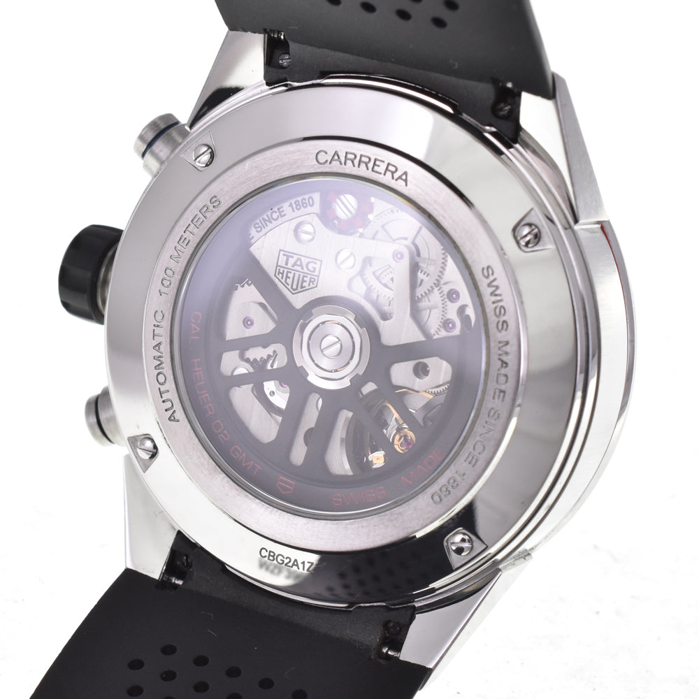 with paper TAG HEUER Carrera CBG2A1Z.FT6157 Caliber Heuer 02 GMT black Dial Automatic Men's
 Watch J#145002