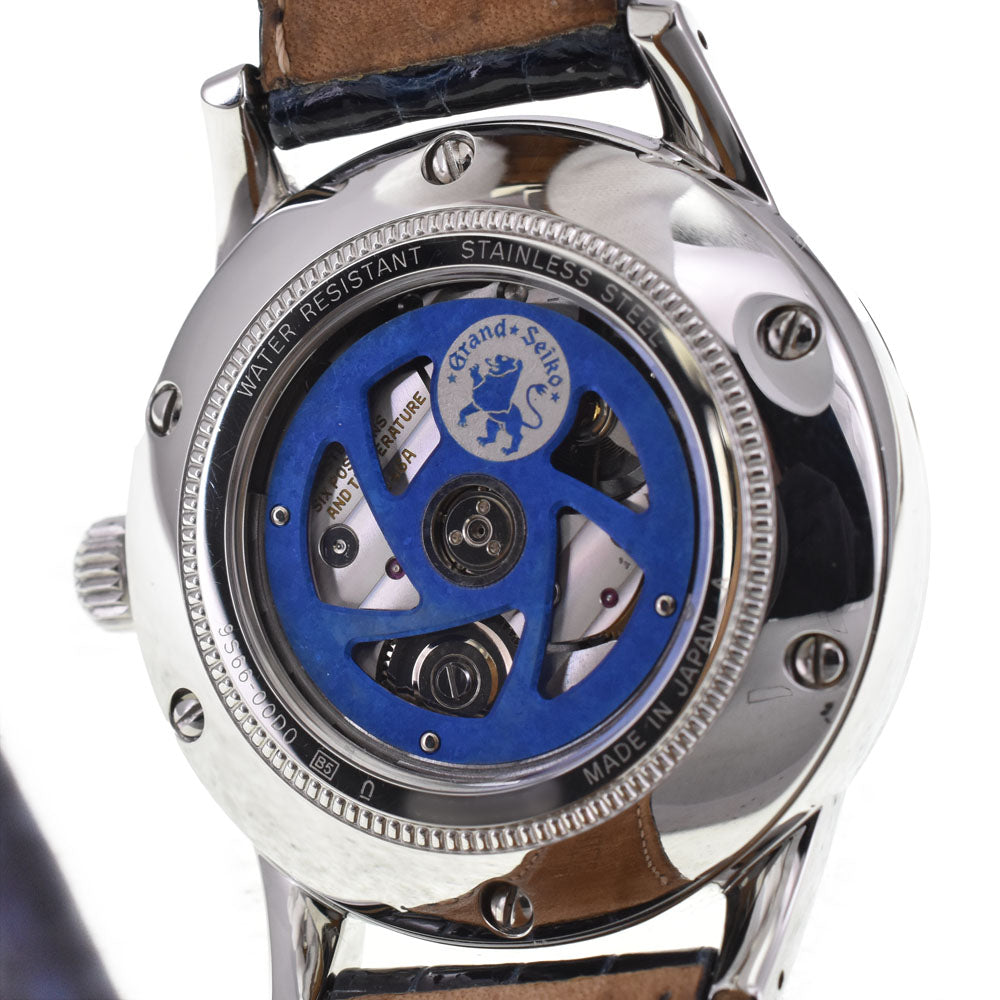 with paper SEIKO Grand Seiko Mechanical GMT 10th Anniversary SBGM031/9S66-00D0 Date Navy Dial Automatic Men's
 Watch I#145003