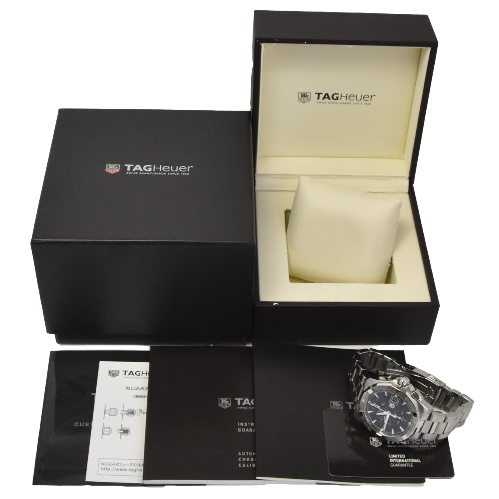 with paper TAG HEUER Aqua racer CAY2110.BA0925 black Dial Automatic Men's
 Watch J#145005