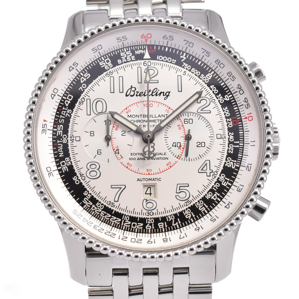 BREITLING Navitimer Montbrillant A35330 1903 Wright Brothers Centennial Silver Dial Automatic Men's
 Watch J#145006